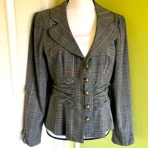 Nanette LePore vintage jacket, size 10, tattersall